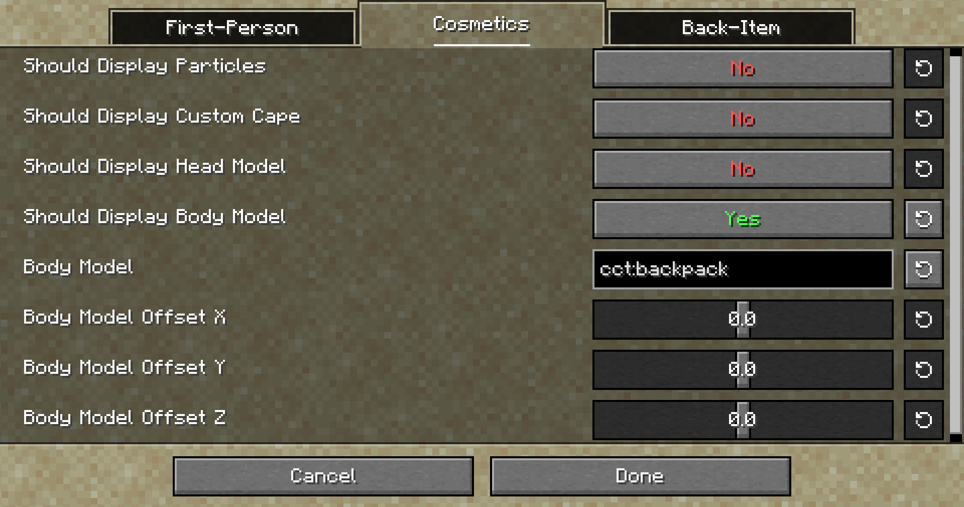 Example for setting up a item model in game