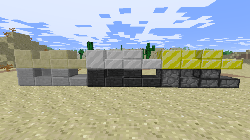 showcase of multiple polished blocks such as Polished Sandstone, Polished Iron, Polished Gold, Polished Stone, Polished Bedrock and Polished Cobbled Stone