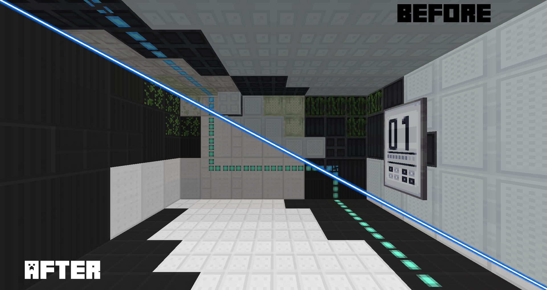comparason between base portal mod and this resource pack