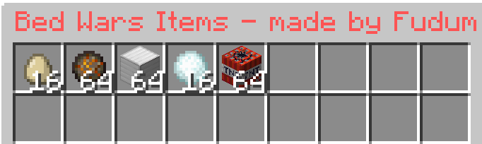 一个包含所有Bed Wars物品的GUI