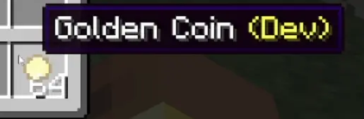 A picture of the golden coin crafted by