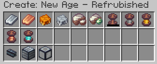 an image showing the remade textures for Circuits, Overcharged Ingots, Thourim, Radioactive Thorium, Wires, Heat Pipe, Reactor Casing and Reactor Glass