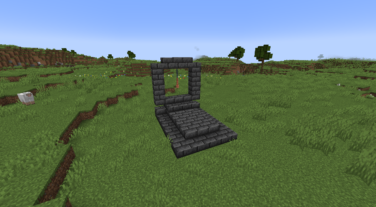 The Grave consists of deepslate bricks.