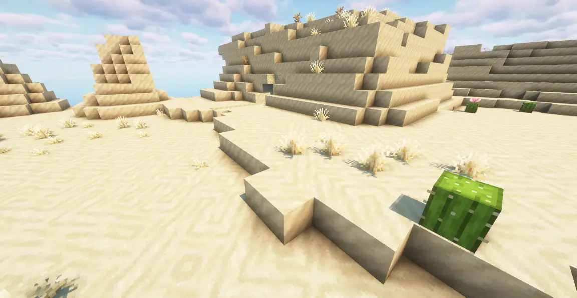 Desert with wavy sand