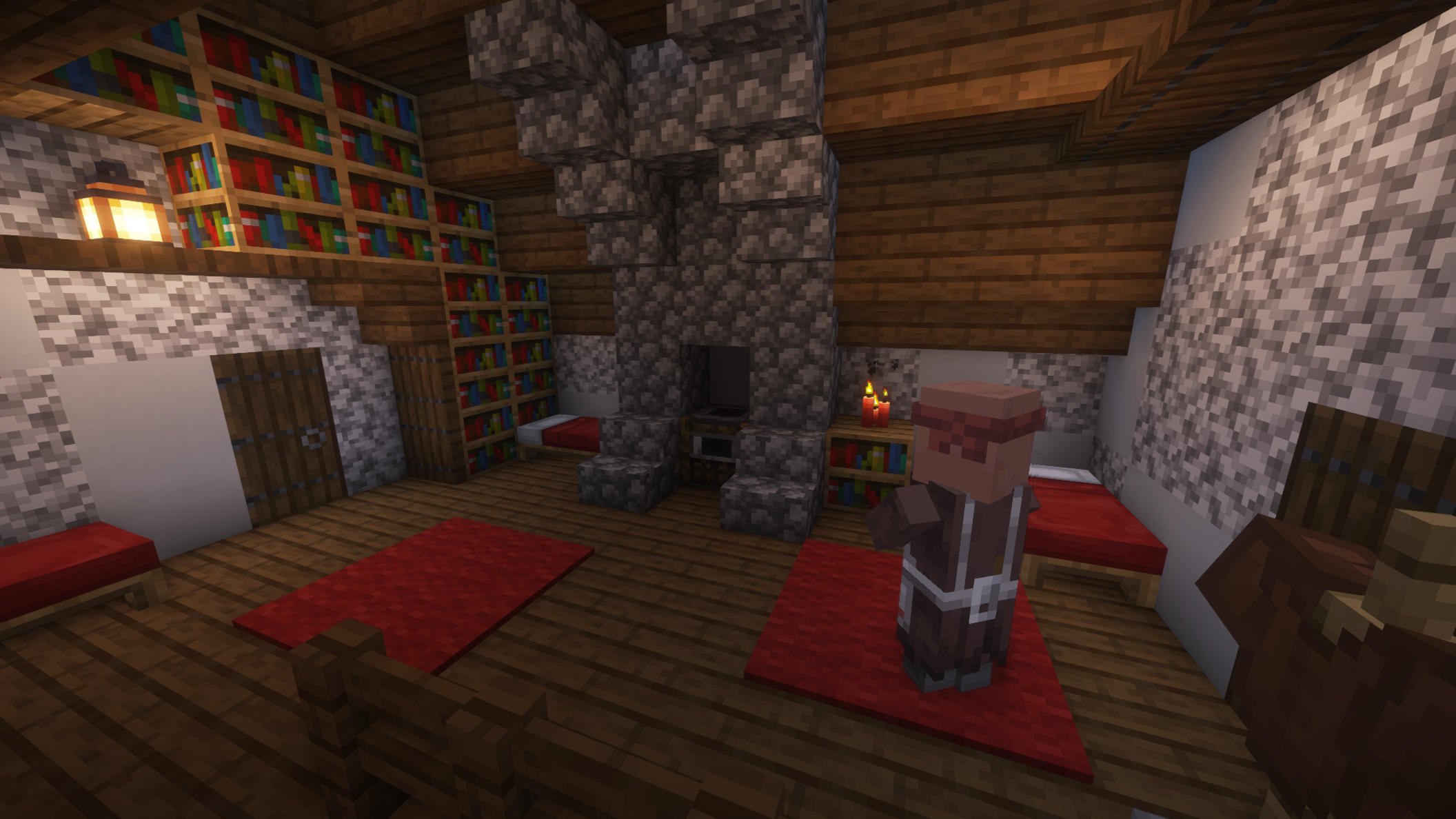upstairs