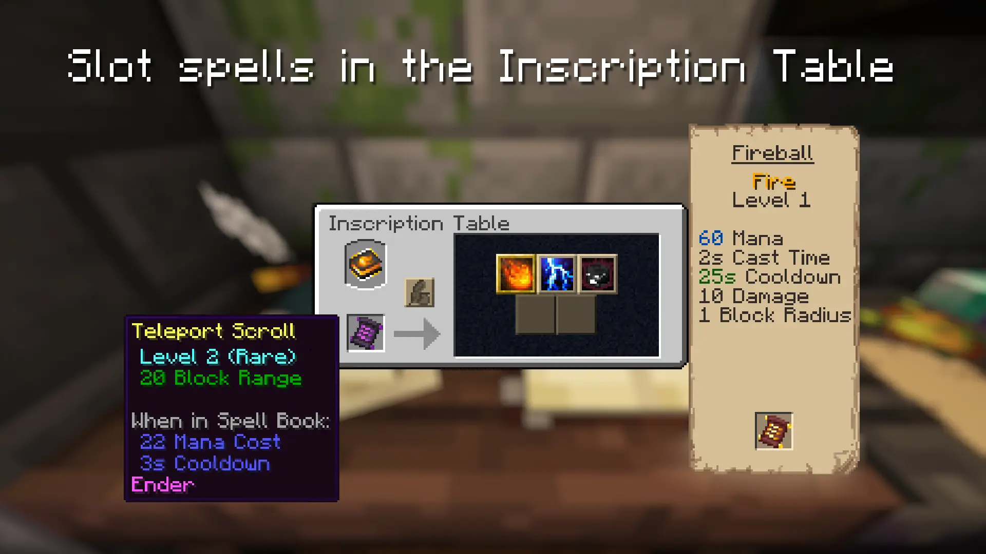 INSCRIPTION TABLE