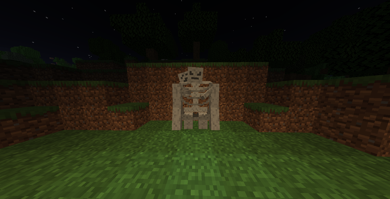 The Bone Golem at night