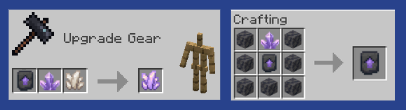 Crafting and smithing recipes