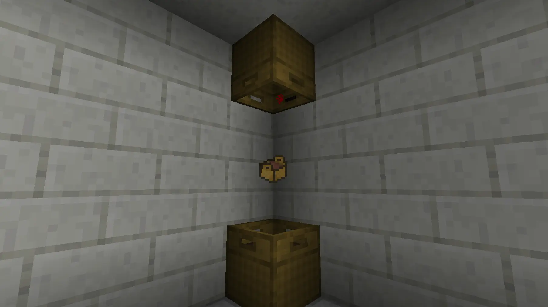 A basket upside down over another with a basket item falling from it