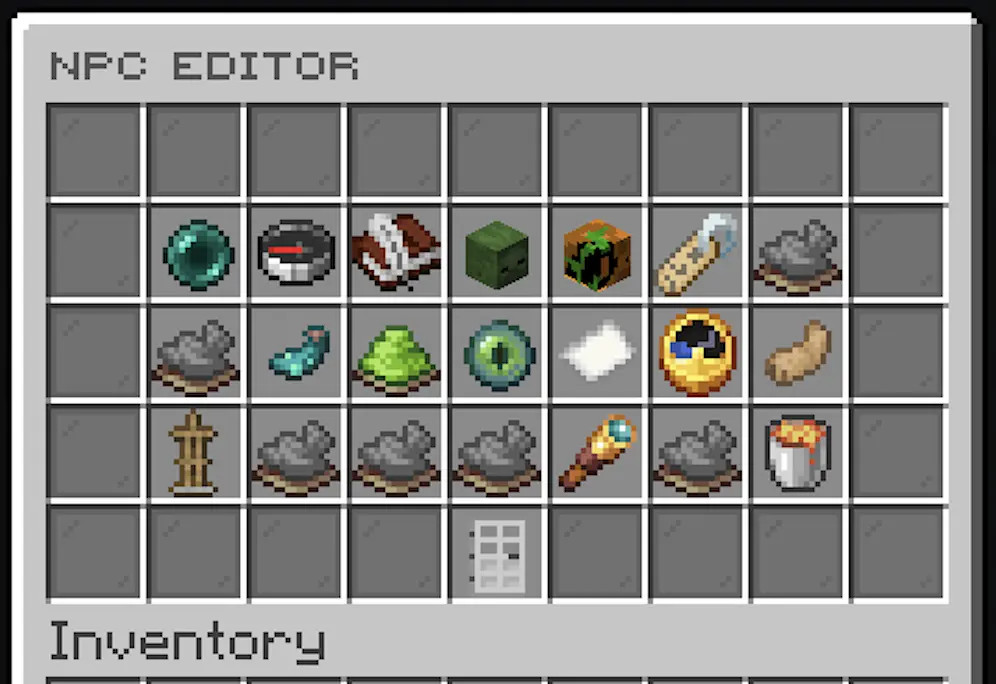 NPC browser with saved NPCs ready to edit