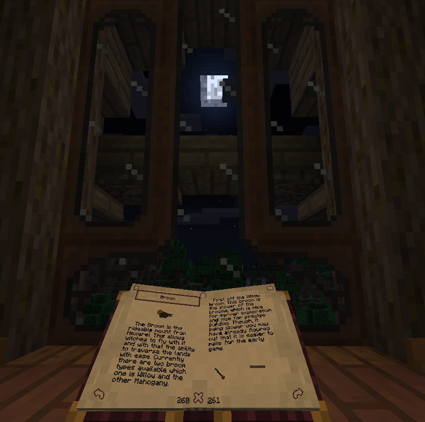 Book of Shadows onto an altar with the moon on the background