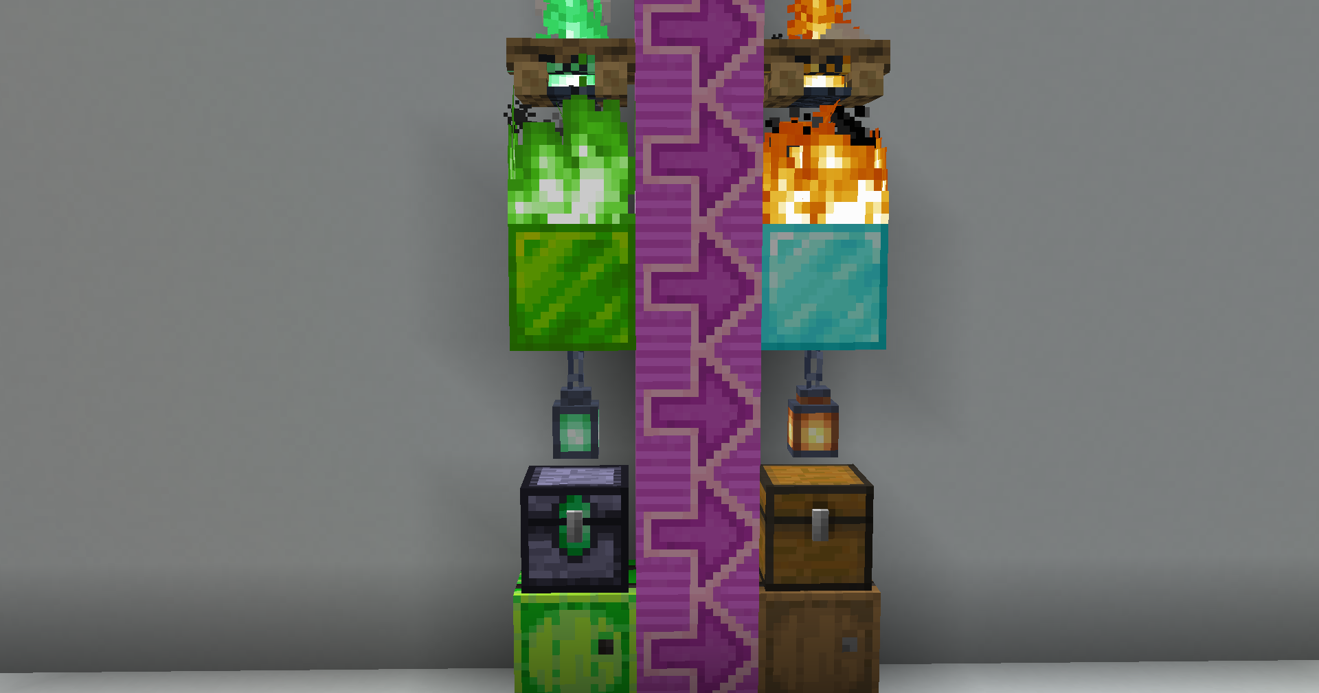 COMPLETELY UNIQUE BLOCKs that are 100% NOT RECOLORS (Radio Campfire, Radio Fire, Block of Uranium, Radio Lantern, Lockable Chest, Uranium Barrel)