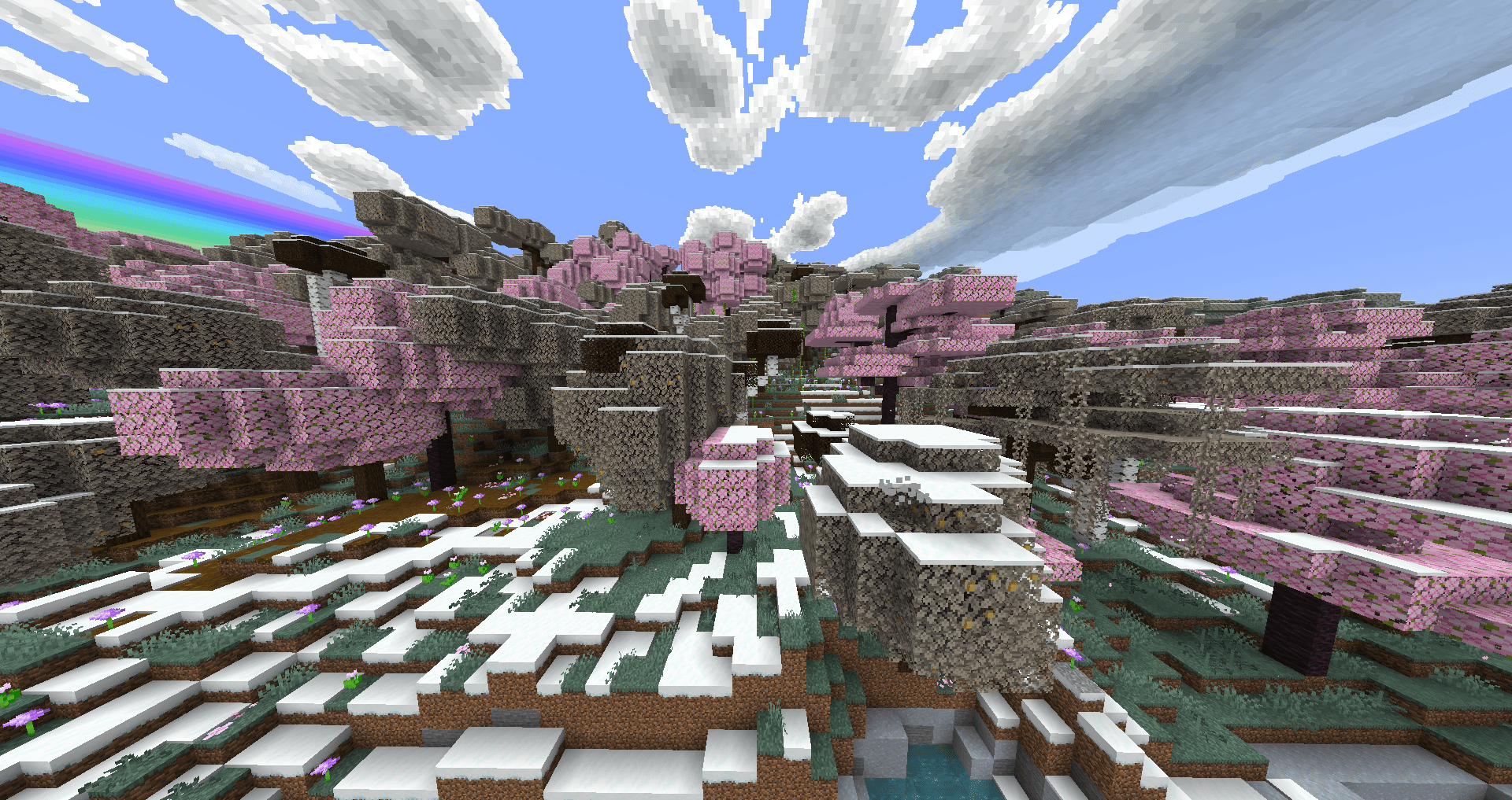 This is the "Seasons" image, from the gallery. It shows the overworld during the Winter season.