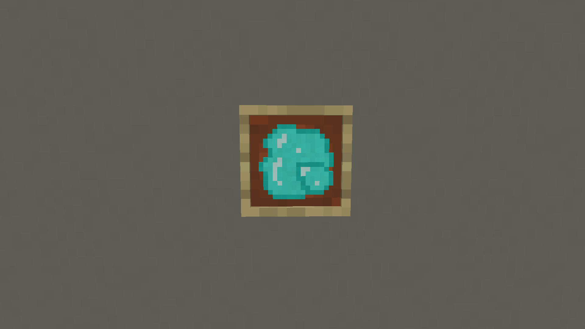 Raw diamond in an item frame