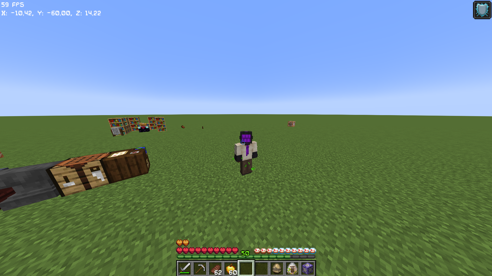 Image showcasing the GUI + Saturation bars from Appleskin