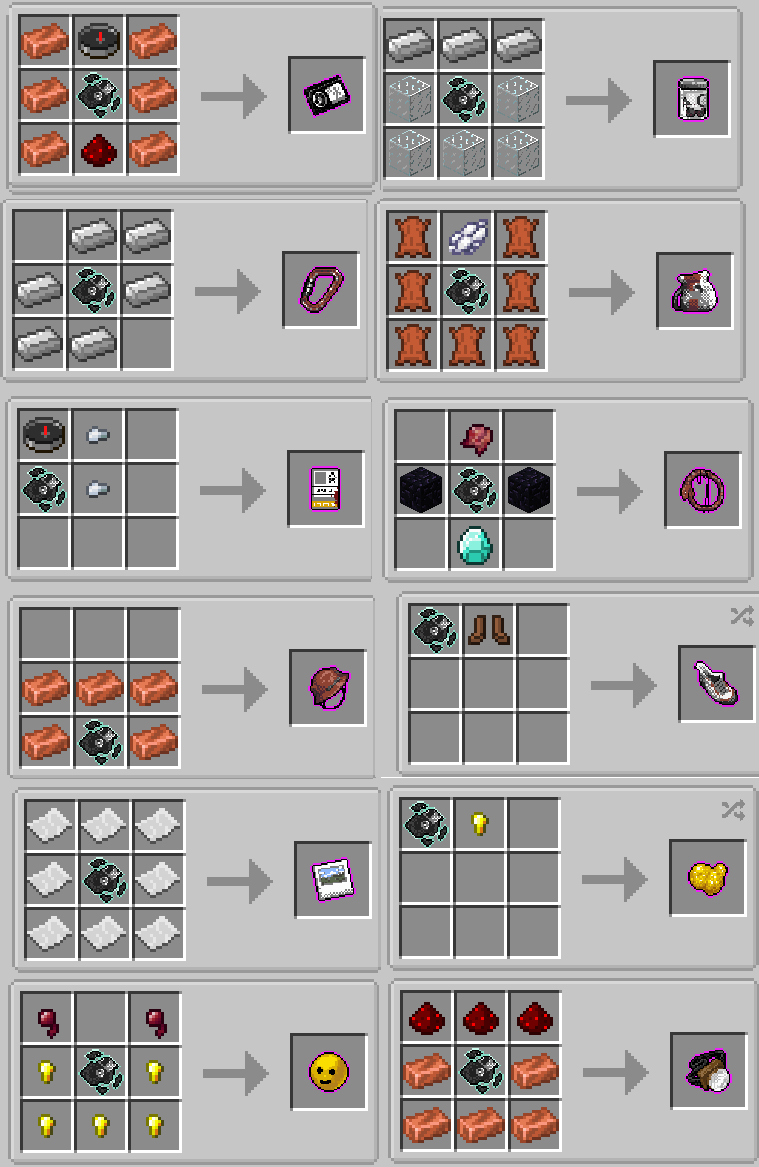 trinket crafting recipes