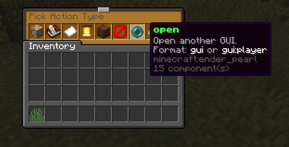 Action types available to use