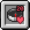 The number on the top right represents the health of the player tracked by the compass.