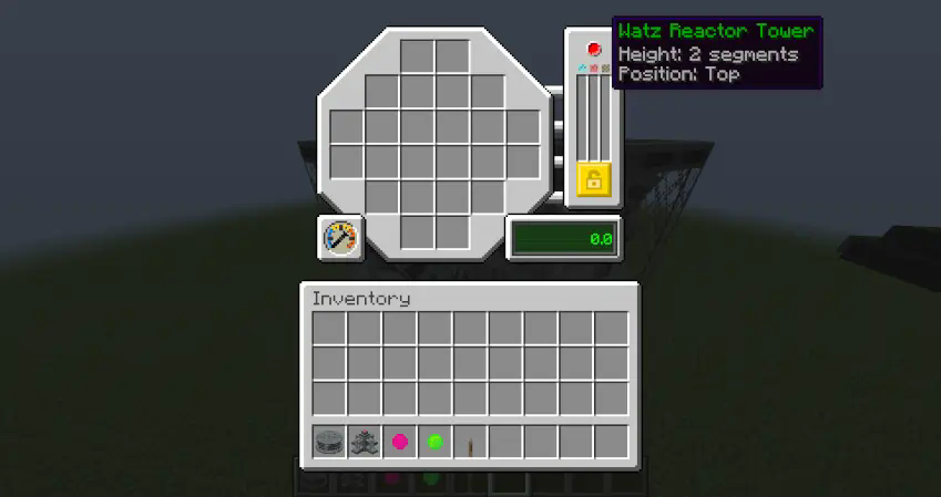 Watz Reactor Tower GUI (Position Display)