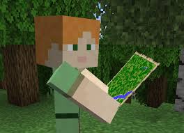 Alex holding a map in 3rd person