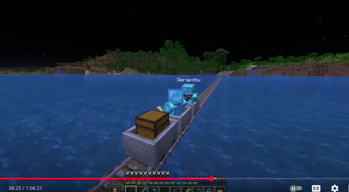 Parrot minecart train