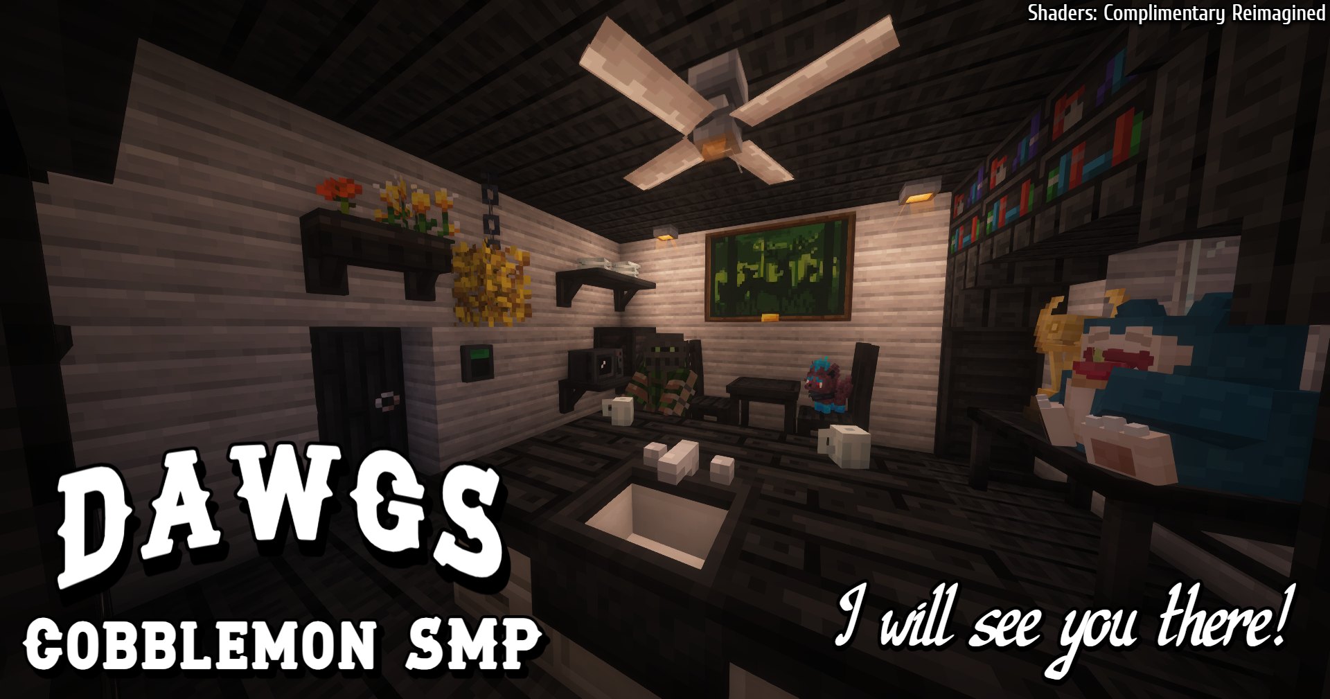 DAWGS Cobblemon SMP in-game screenshot of player's kitchen