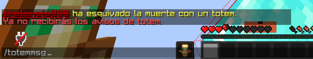 /totemmsg to toggle the messages