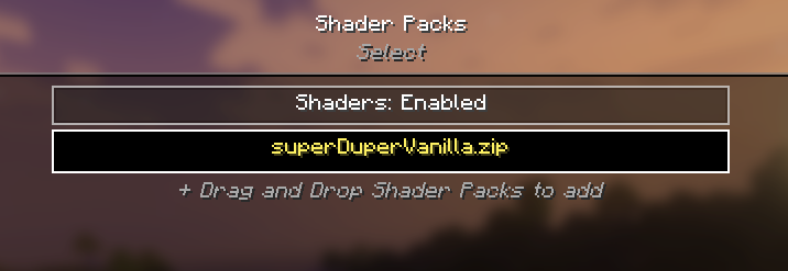 Shader Packs