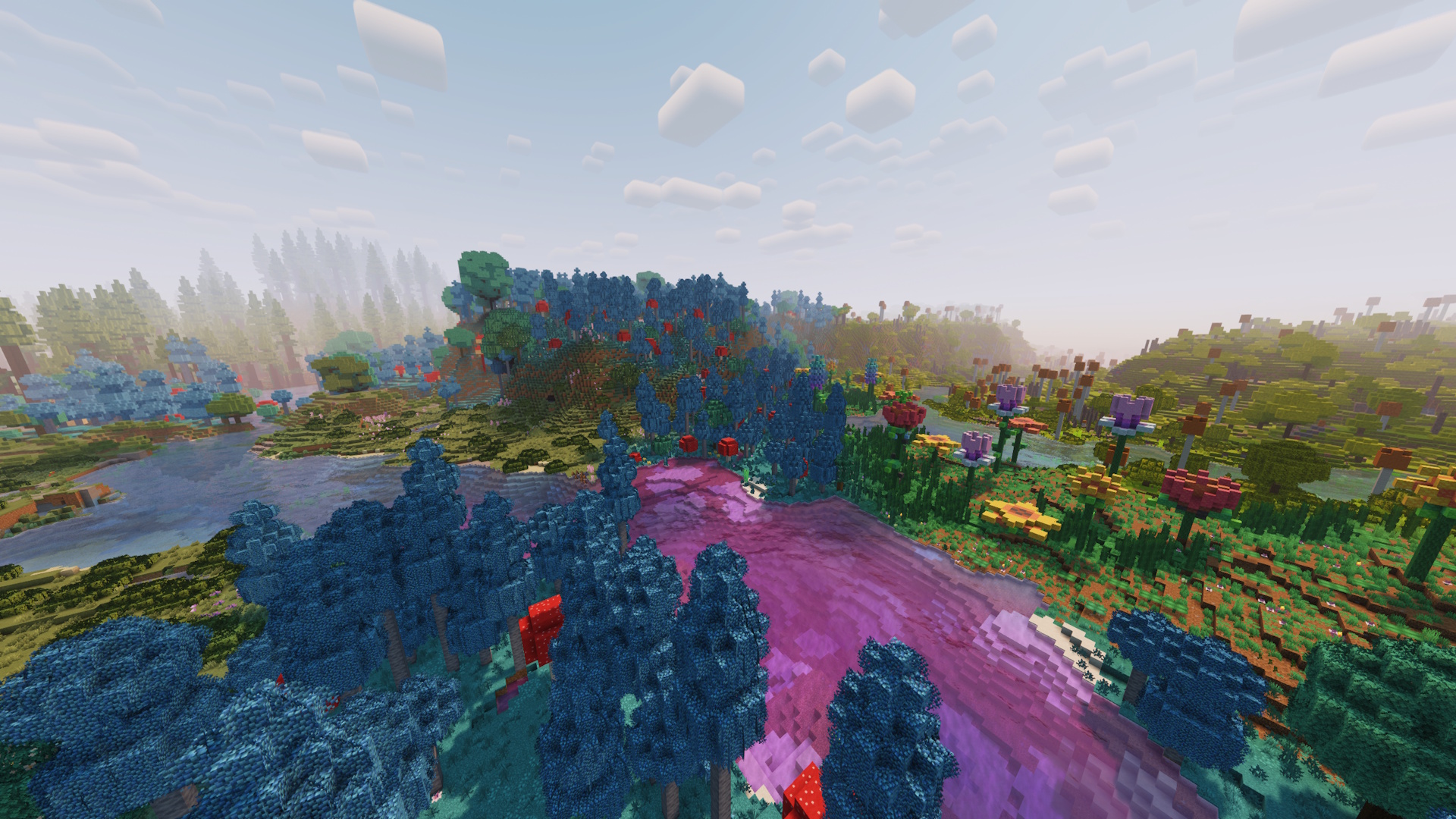 Serene Valley: Merging Biomes Landscape