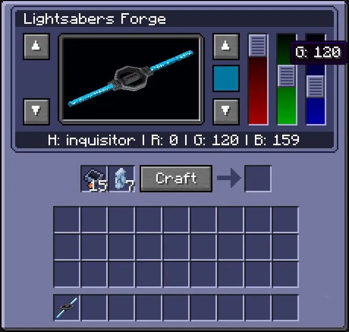 Lightsabers Forge UI