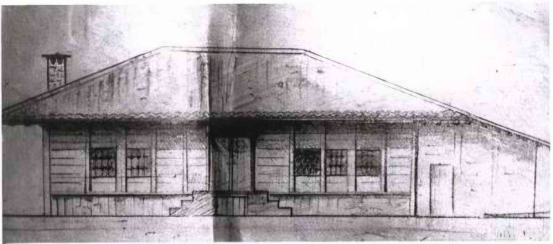 Fig. 1: Sketch of the original house of Georgi Rakovski made by Decho Iliev's memories
