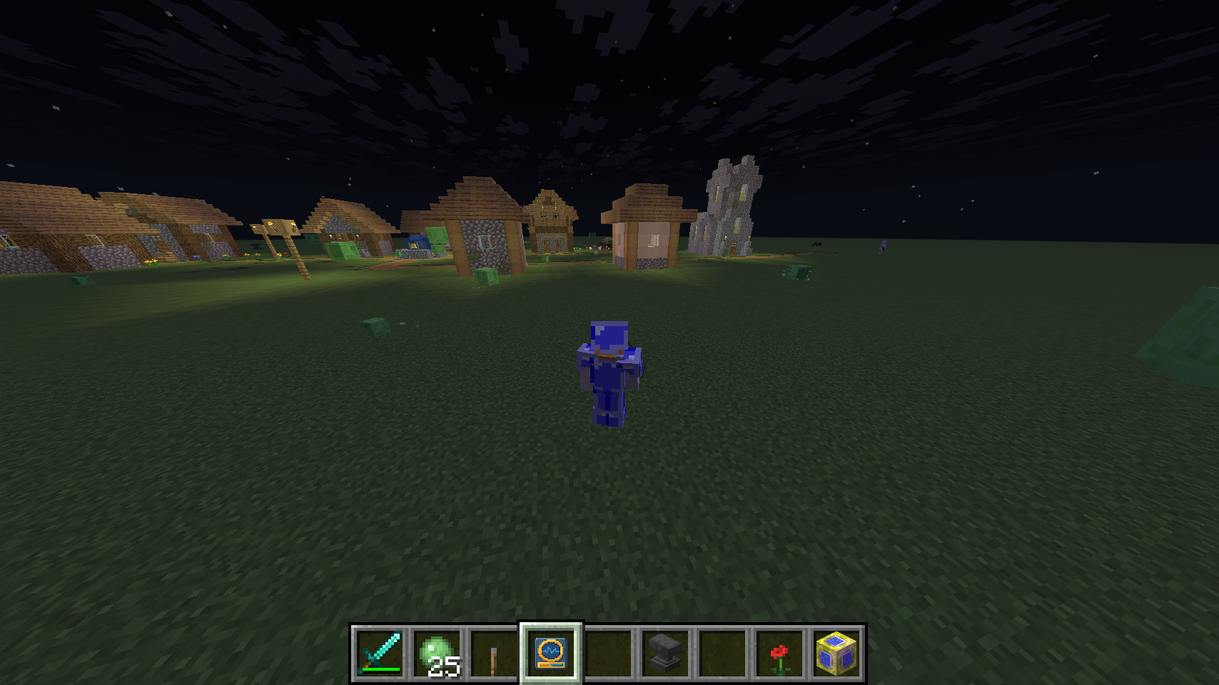 Image of a player wearing a full temporal insulator armor set