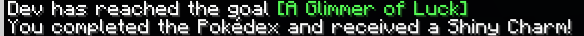 Shiny Charm Earned