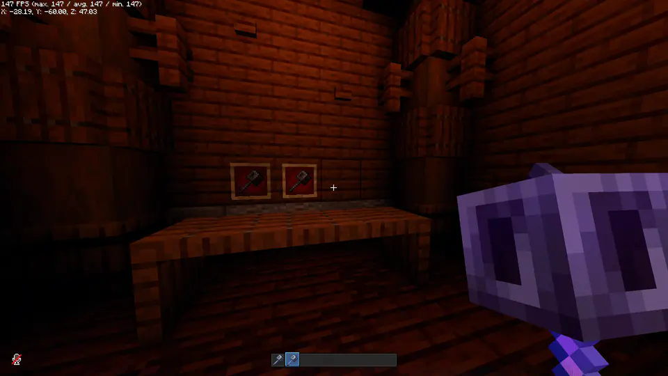 In game look at the 3D Mace Model (Enchanted)