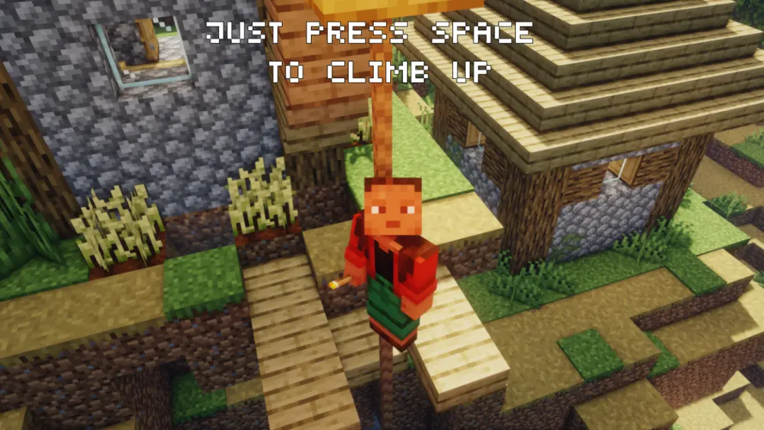 just PRESS SPACE TO CLIMB UP
