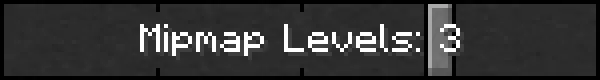 A screenshot of the "Mipmap Levels" slider with visual spacing.