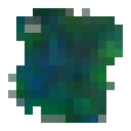 A green clump of goo; compacted must.
