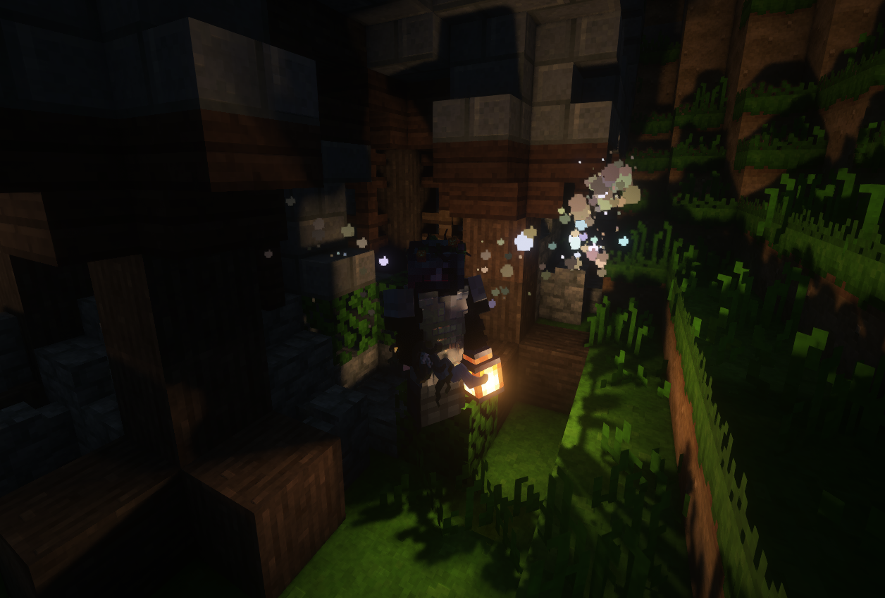 Holding lantern in TPP with Rethinking Voxels shaders enabled