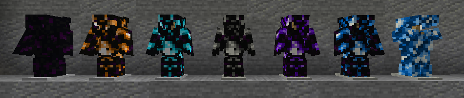 All seven new armor sets