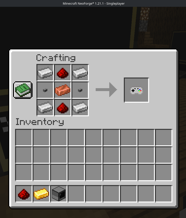 Gamepad Item Crafting Recipe