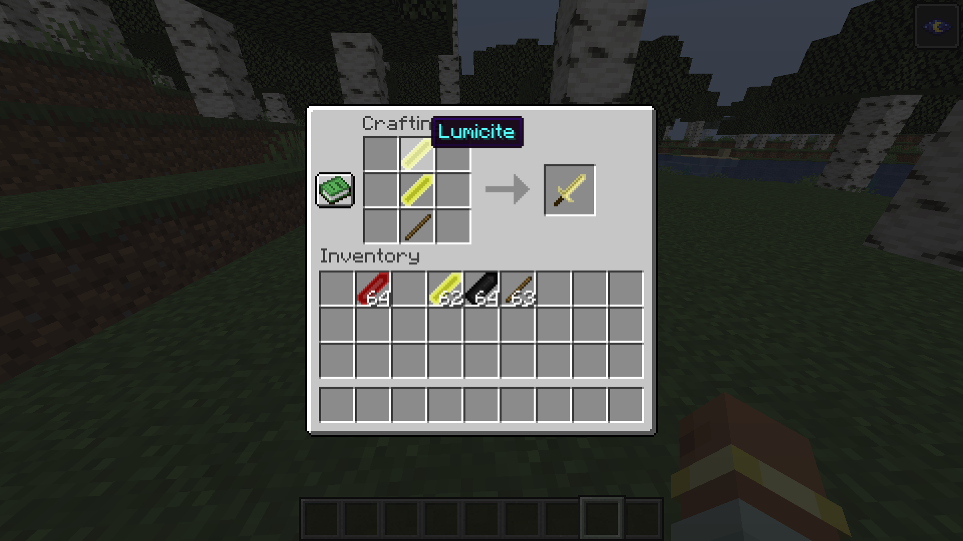 Crafting Lumicite Sword