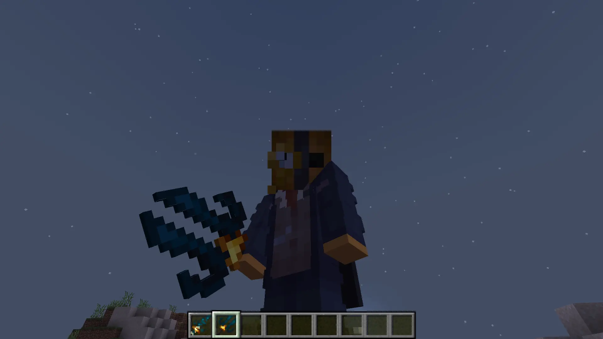 cardboard holding the azurite tuning fork also goes hard