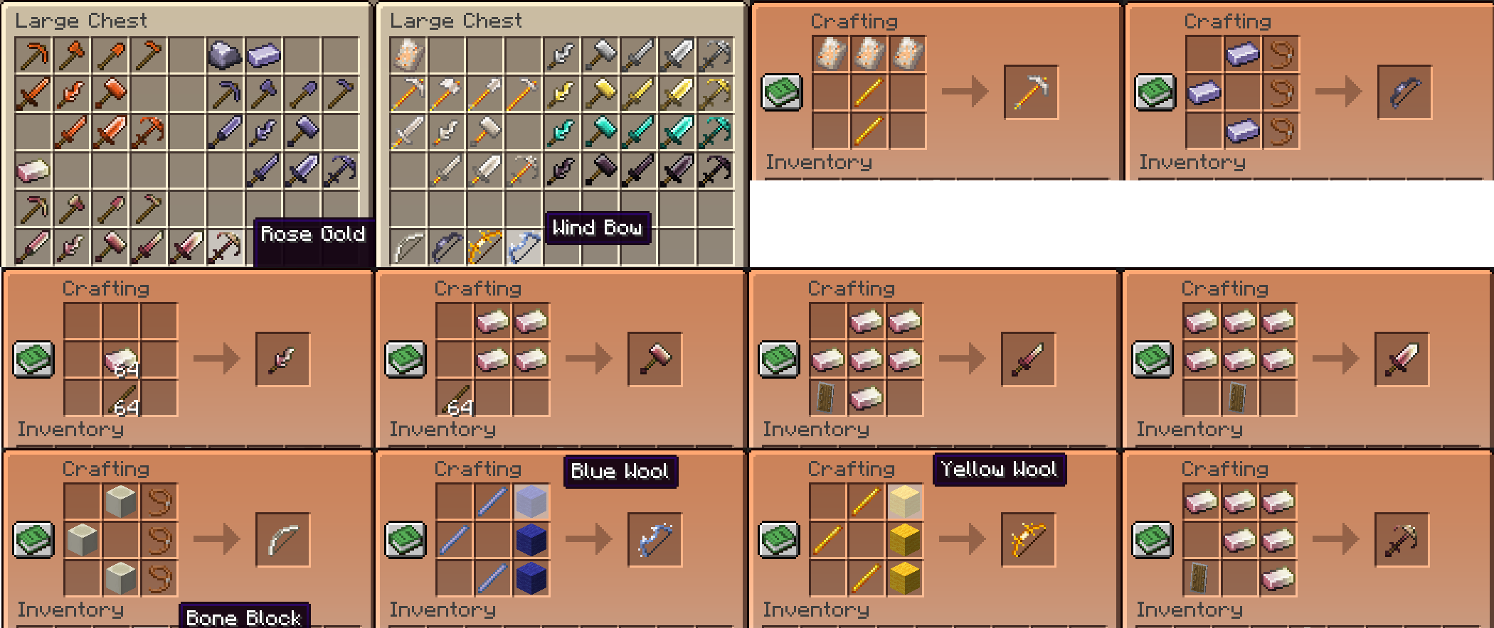 recipes for new tool