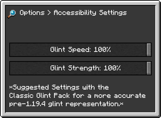 Suggested Settings