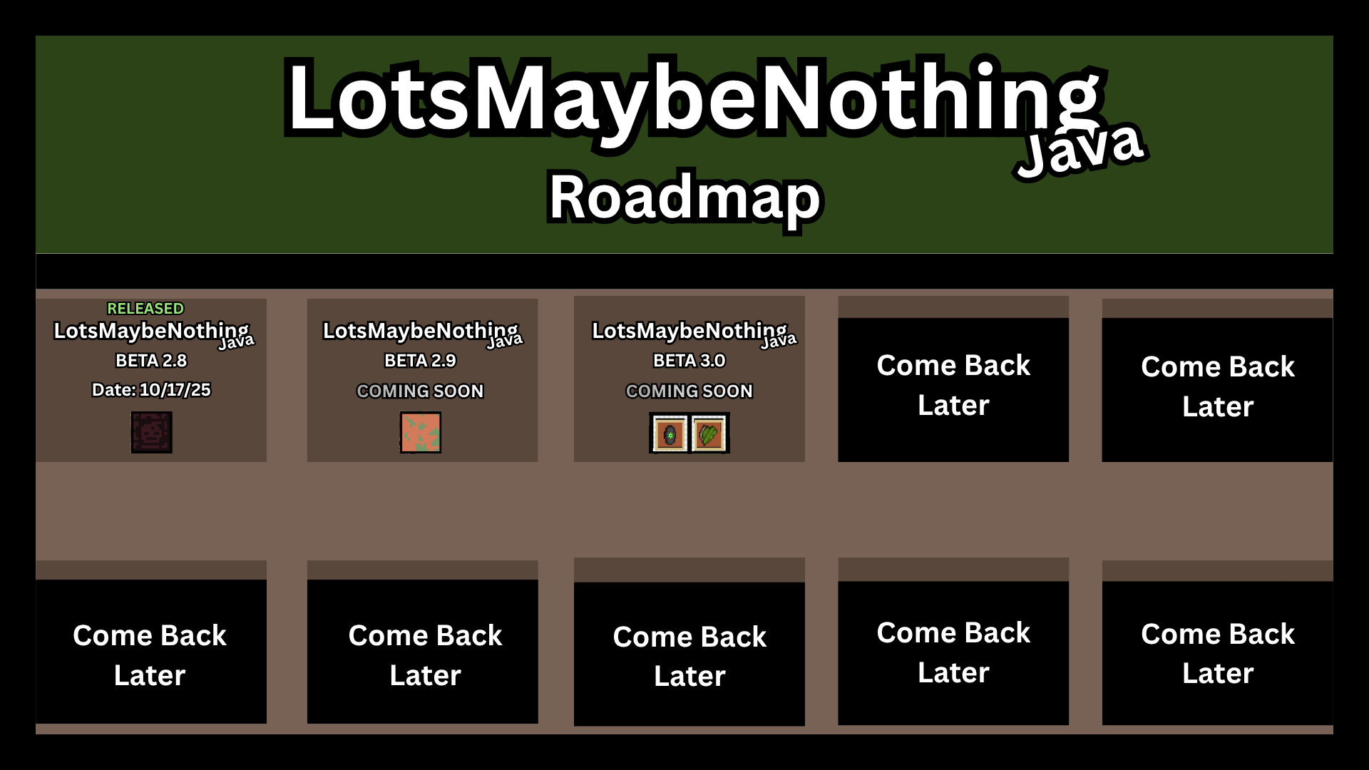 LotsMaybeNothing Roadmap