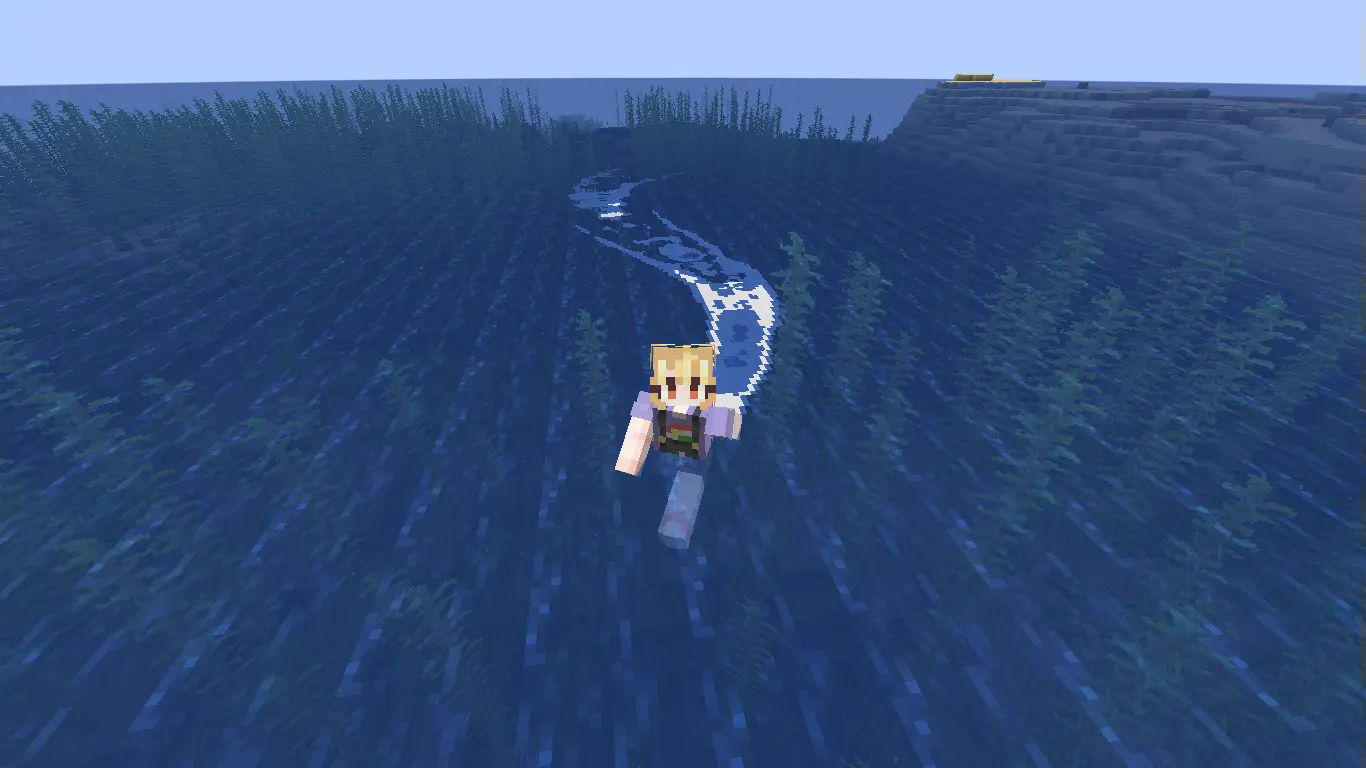 player in water
