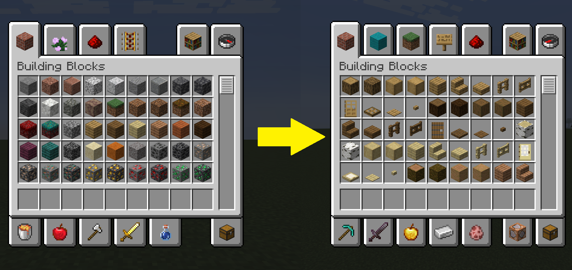 Change Creative Inventory Layout