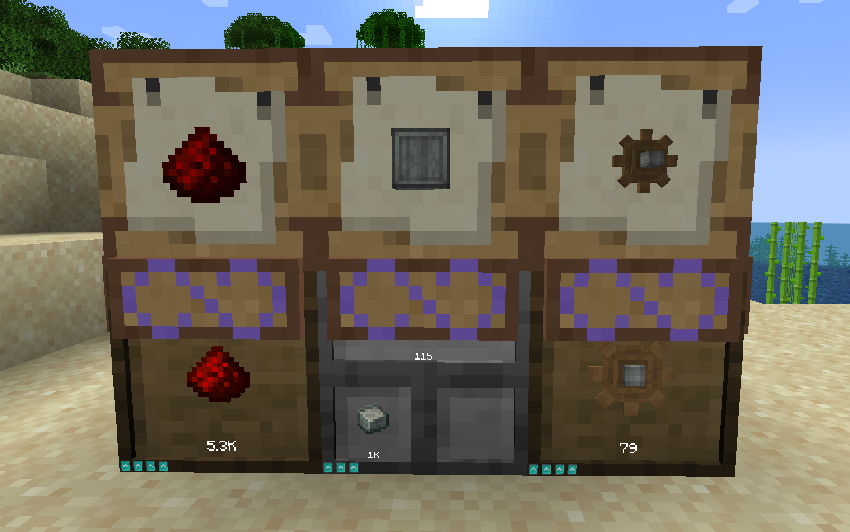 inserting the items into drawers