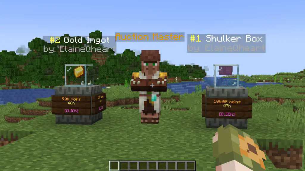 Auction Master 带着拍卖行中显示的两个物品