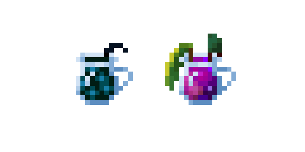 Two new tea brews: Sculk Berry Tea and Berry Fusion Tea